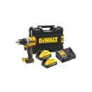 DEWALT Akku-Bohrschrauber 18 V ohne Kohlebürste (2 x 5,0 Ah Akku + Ladegerät + TSTAK) DCD800H2T