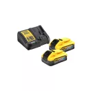 DEWALT Akku-Bohrschrauber 18 V ohne Kohlebürste (2 x 5,0 Ah Akku + Ladegerät + TSTAK) DCD805H2T