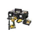 DEWALT Akku-Schlagbohrschrauber 18-54 V Kohlebürste Nr. 126 Nm (2 x 5,0 Ah Akkus + Ladegerät + TSTAK)