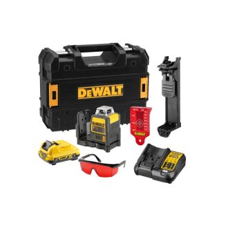   DEWALT Akku-Kreuzlinienlaser 18 V (rot) (1 x 2,0 Ah Akku + Ladegerät) DCE0811D1R