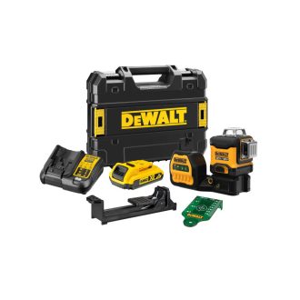   DEWALT Akku-Kreuzlinienlaser 12-18 V (grün) (1 x 2,0 Ah Akku + Ladegerät) DCE089D1G18