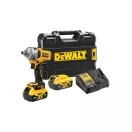DEWALT Akku-Schlagschrauber 18 V ohne Kohlebürste (2 x 5,0 Ah Akku + Ladegerät + TSTAK) DCF891P2T