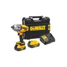 DEWALT Akku-Schlagschrauber 18 V ohne Kohlebürste 1/2" 1396/1898 Nm (2 x 5,0 Ah Akku + Ladegerät + TST