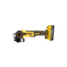 DEWALT Akku-Winkelschleifer 125 mm 18 V (2 x 5,0 Ah Power Stack Akku + Ladegerät + TSTAK)