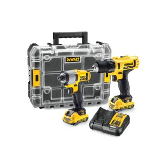   DEWALT Akku-Kraftpaket 10,8 V (DCD710 + DCF815 + 2 x 2,0 Ah Akku + Ladegerät)