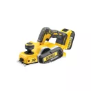 DEWALT Akku-Hobel 18 V ohne Kohlebürste (2 x 5,0 Ah Akkus + Ladegerät) DCP580P2