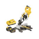 DEWALT Akku-Gehrungssäge 18 V (2 x 6,0 Ah Akkus + Ladegerät) DCS777T2