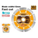 INGCO Diamanttrennscheibe 230 x 12 x 22,2 mm segmentiert