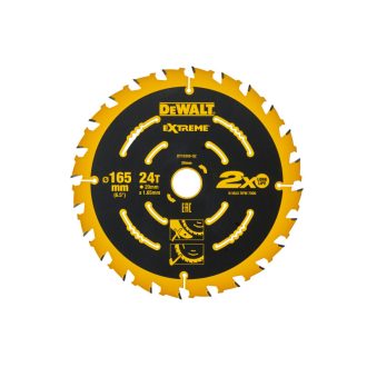 DEWALT EXTREME Sägeblatt für Holz 165 x 20 x 1,65 mm / 24T