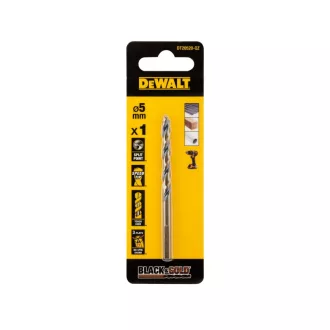 DEWALT BLACK & GOLD Spiralbohrer 5,0 x 86/52 mm HSS