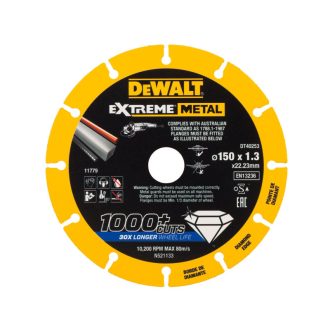   DEWALT EXTREME METAL Diamantschneidscheibe für Metall 150 x 1,3 x 22,2 mm (Metall/Alu/Inox)