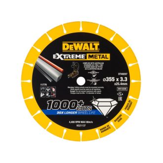   DEWALT EXTREME METAL Diamant-Trennscheibe für Metall 355 x 3,3 x 25,4 mm (Metall/Alu/Inox)
