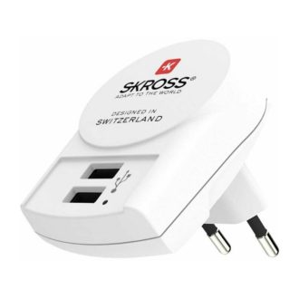 SKROSS USB-Adapter (2 x USB-A, 2 x 1,2 Ah Akku)