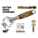 INGCO Verstellbarer Gabelschlüssel 0-45 mm / 300 mm CrV