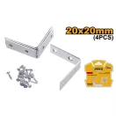 INGCO Eckverbindungsblech 20 x 20 mm (4 Stück)