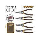 INGCO Sicherungsringzangen-Set 4-teilig 125 mm