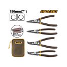 INGCO Seegeringzangen-Set 4-teilig 180 mm