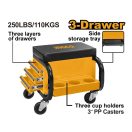 INGCO Werkstattwagen mit Schubladen 110 kg 3 Schubladen