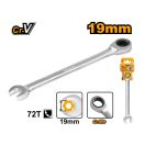 INGCO Ratschenring-Gabelschlüssel 19 mm / 245 mm CrV