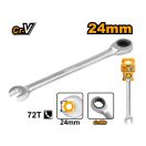 INGCO Ratschen-Ring-Maulschlüssel 24 mm / 335 mm CrV