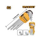 INGCO Torx-Schlüssel-Set 9-teilig T10-T50 S2