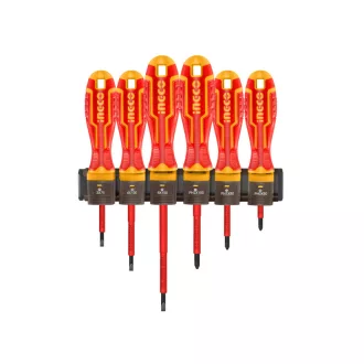   INGCO Schraubendreherset 6-teilig magnetisch isoliert bis 1000 V