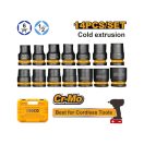 INGCO Maschinelle Steckschlüssel-Set 14-teilig 1/2" 10-27 mm CrMo