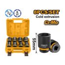 INGCO Maschinelle Steckschlüssel-Satz 8-teilig 3/4" 26-38 mm CrMo