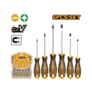 INGCO Schraubendreher-Set 6-teilig magnetisch CrV