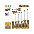 INGCO Schraubendreher-Set 8-teilig magnetisch CrV