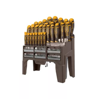 INGCO Schraubendreher und Bit-Set 100-teilig magnetisch CrV
