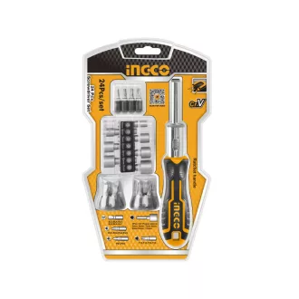 INGCO Ratschenschraubendreher-Set, 24-teilig