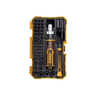 INGCO Ratschen- und Präzisions-Schraubendreherset 55-teilig