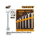 INGCO Ratschen-Ring-Maulschlüssel-Set 6-teilig 19-32 mm CrV