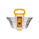 INGCO Ratschen-Ringschlüssel-Satz 8-teilig 8-19 mm CrV