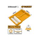 INGCO Mikrofaser-Farbroller-Set 4-teilig 230 x 12 x 6 mm