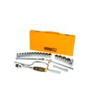 INGCO Steckschlüsselsatz 24-teilig 1/2" 10-32 mm CrV