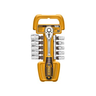INGCO Steckschlüsselsatz 12-teilig 1/2" 10-24 mm CrV