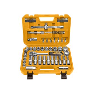 INGCO Steckschlüsselsatz 62-teilig 1/2" 10-32 mm CrV