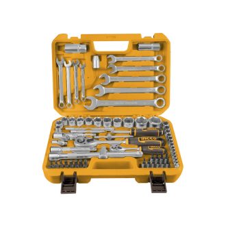   INGCO Steckschlüsselsatz 82-teilig 1/4" 4-10 mm, 1/2" 10-32 mm CrV