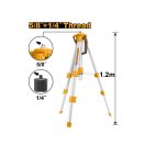 INGCO Dreibein-Laserstativ 1,2 m 1/4" 5/8"