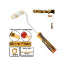 INGCO Mikrofaser-Farbroller mit Griff 100 x 12 x 6 mm weicher Griff