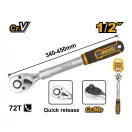 INGCO Ratschenantriebswelle 1/2" 340-450 mm 72T teleskopisch CrV