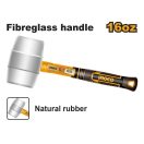 INGCO Gummihammer 450 g mit Glasfasergriff