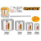 INGCO Diamant-Lochschneider-Set, 6-teilig, 33-83 mm