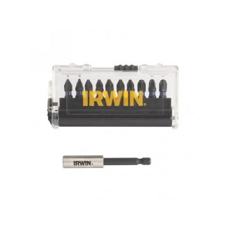   IRWIN Impact Pro Bit-Set 10-teilig 25 mm (2 x PZ1, 5 x PZ2, 3 x PZ3) + Bithalter