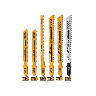 INGCO Dekupiersägeblatt für Holz, Metall (20 Stück)