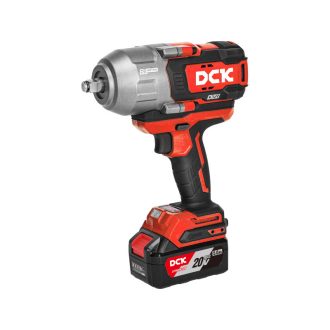   DCK Akku-Schlagschrauber 1/2" 1218 Nm bürstenlos 20 V (1 x 5,0 Ah Akku + Ladegerät)
