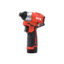 DCK Akku-Schlagschrauber 1/4" 140 Nm bürstenlos 12 V (2 x 2,0 Ah Akku + Ladegerät)