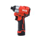 DCK Akku-Schlagschrauber 1/4" 140 Nm bürstenlos 12 V (2 x 2,0 Ah Akku + Ladegerät)